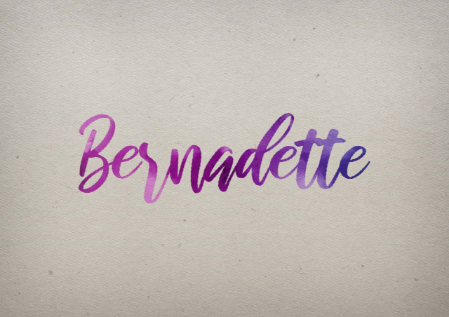 Free photo of Bernadette Watercolor Name DP