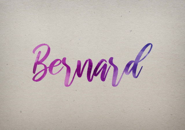 Free photo of Bernard Watercolor Name DP