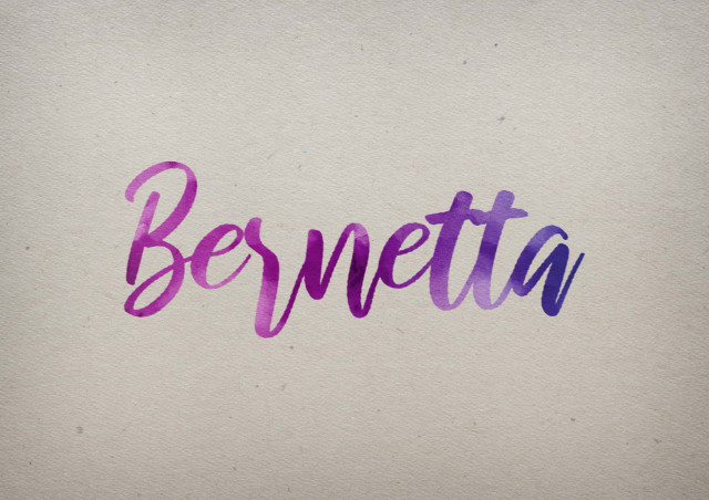 Free photo of Bernetta Watercolor Name DP