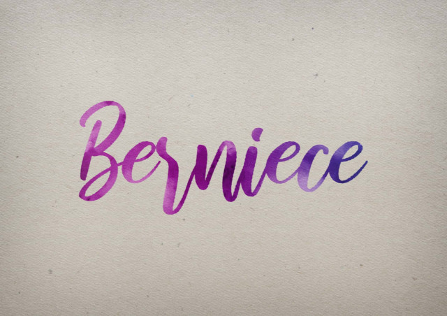 Free photo of Berniece Watercolor Name DP