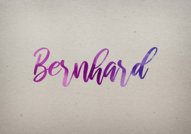 Free photo of Bernhard Watercolor Name DP