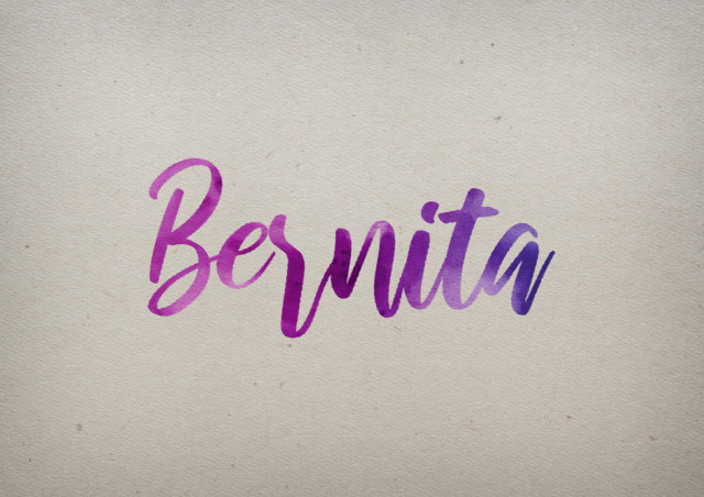 Free photo of Bernita Watercolor Name DP