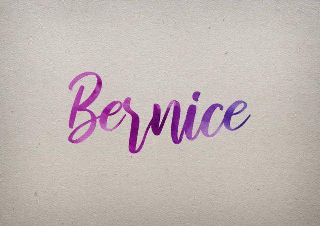 Free photo of Bernice Watercolor Name DP