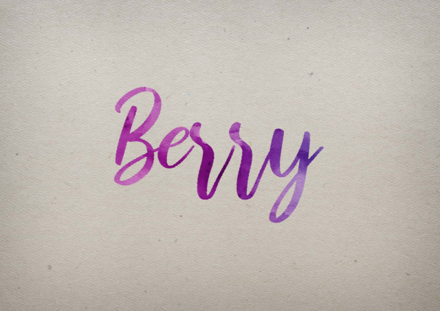 Free photo of Berry Watercolor Name DP