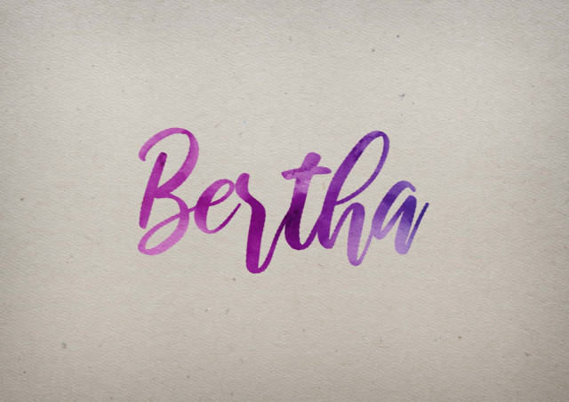 Free photo of Bertha Watercolor Name DP