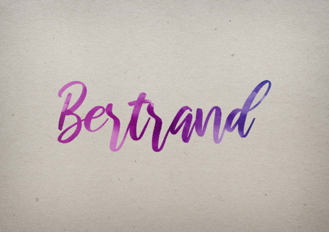 Free photo of Bertrand Watercolor Name DP