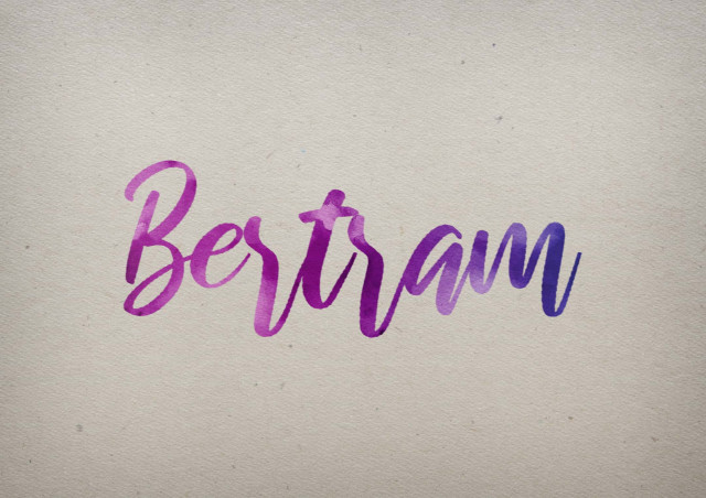 Free photo of Bertram Watercolor Name DP