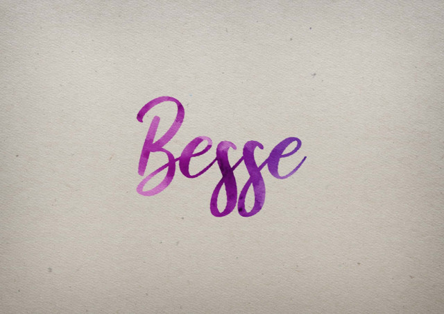 Free photo of Besse Watercolor Name DP