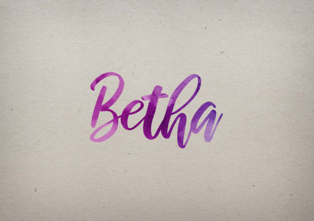 Free photo of Betha Watercolor Name DP