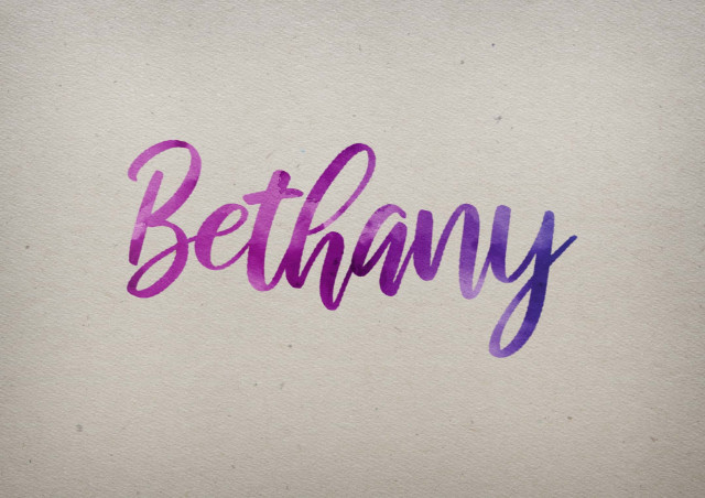 Free photo of Bethany Watercolor Name DP