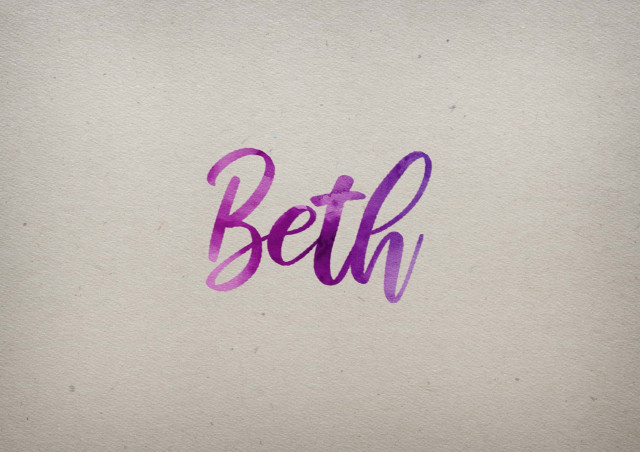 Free photo of Beth Watercolor Name DP