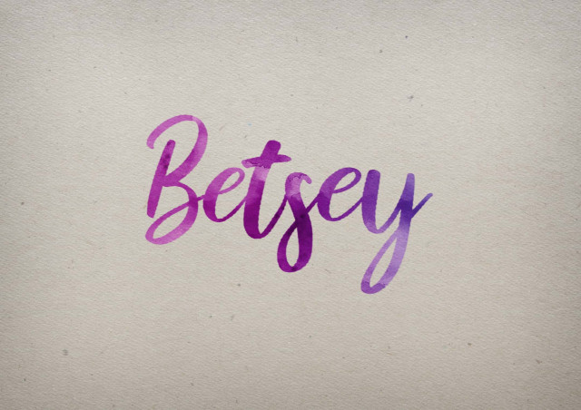 Free photo of Betsey Watercolor Name DP