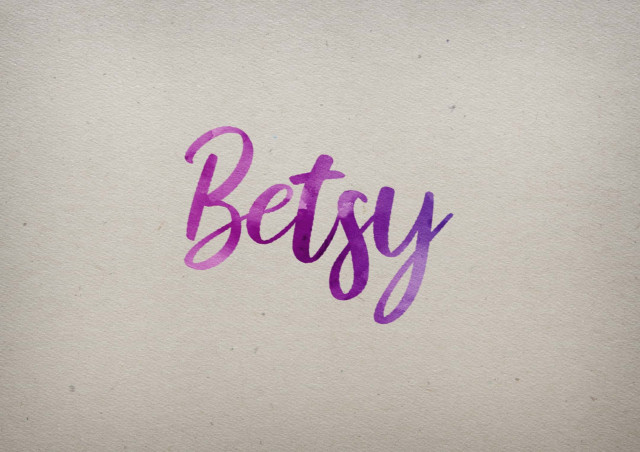 Free photo of Betsy Watercolor Name DP