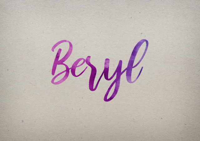 Free photo of Beryl Watercolor Name DP