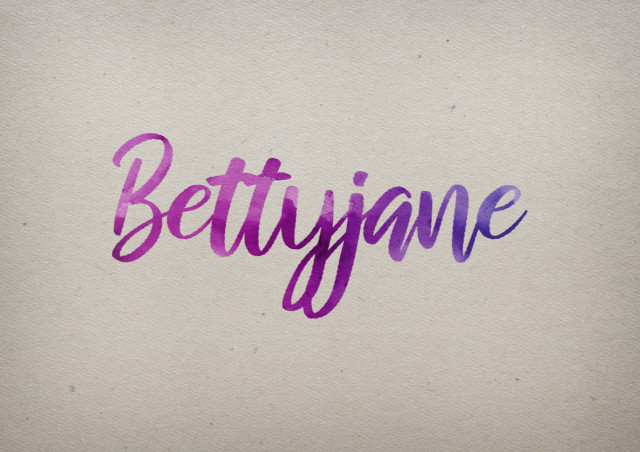 Free photo of Bettyjane Watercolor Name DP