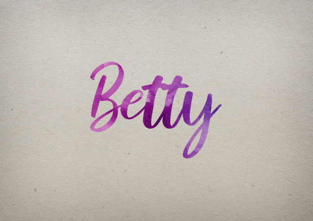 Free photo of Betty Watercolor Name DP