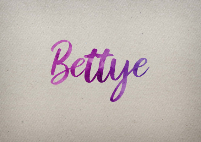 Free photo of Bettye Watercolor Name DP