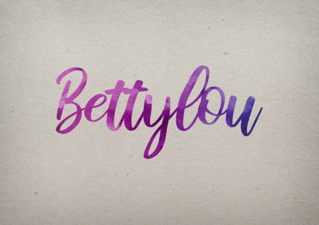 Free photo of Bettylou Watercolor Name DP