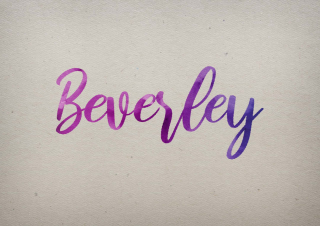 Free photo of Beverley Watercolor Name DP