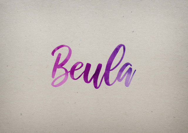 Free photo of Beula Watercolor Name DP