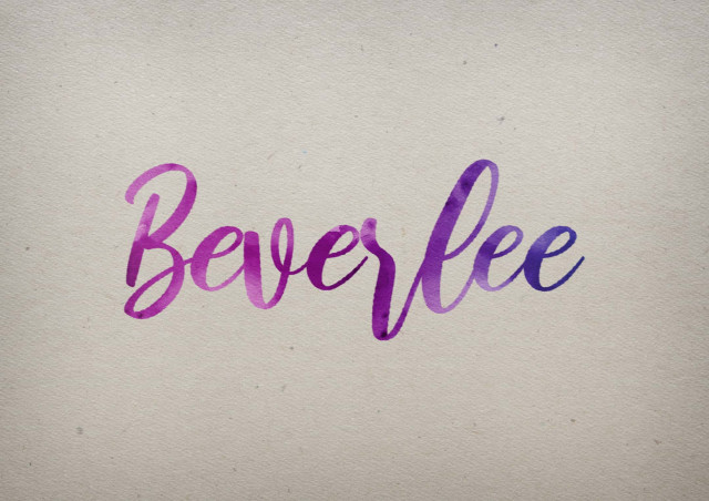 Free photo of Beverlee Watercolor Name DP