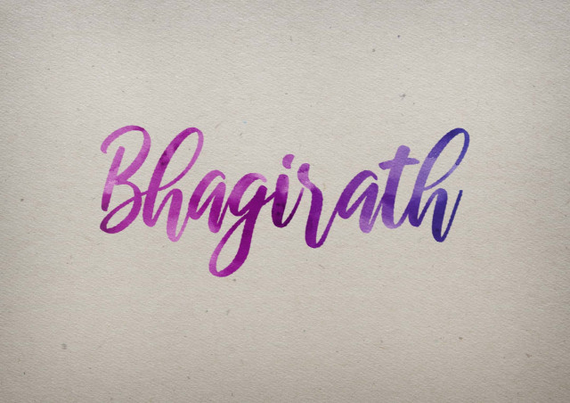 Free photo of Bhagirath Watercolor Name DP