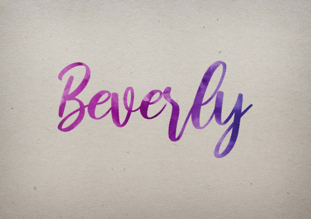 Free photo of Beverly Watercolor Name DP