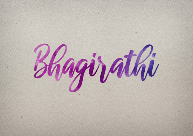 Free photo of Bhagirathi Watercolor Name DP