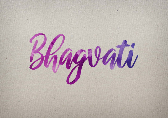 Free photo of Bhagvati Watercolor Name DP