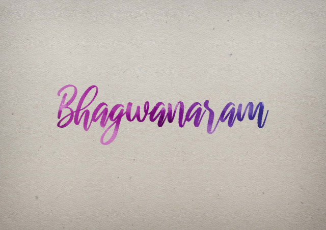 Free photo of Bhagwanaram Watercolor Name DP