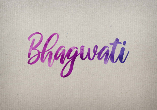 Free photo of Bhagwati Watercolor Name DP