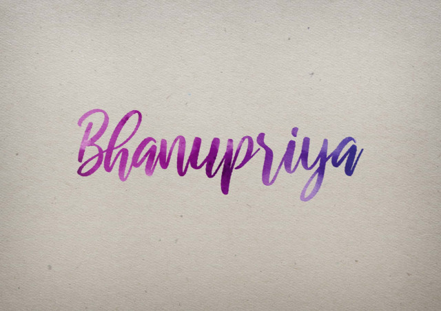 Free photo of Bhanupriya Watercolor Name DP