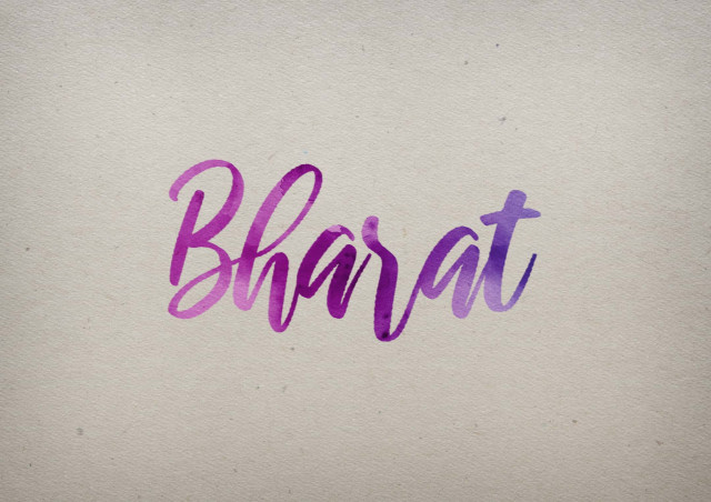 Free photo of Bharat Watercolor Name DP