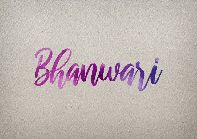 Free photo of Bhanwari Watercolor Name DP