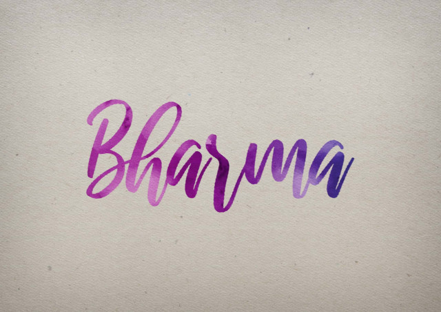 Free photo of Bharma Watercolor Name DP