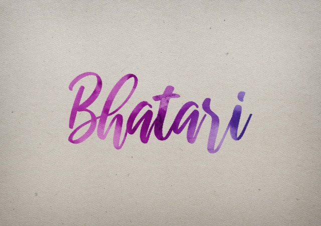 Free photo of Bhatari Watercolor Name DP