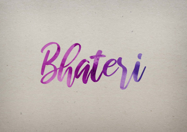 Free photo of Bhateri Watercolor Name DP