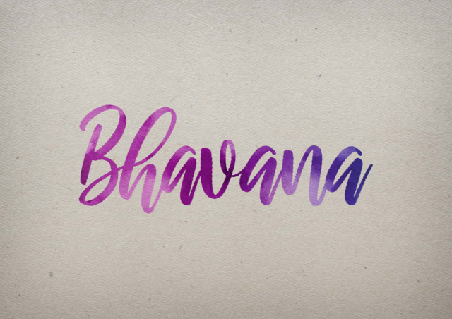 Free photo of Bhavana Watercolor Name DP