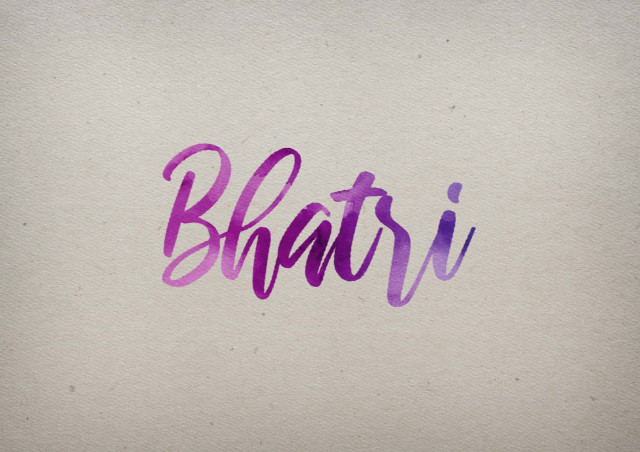 Free photo of Bhatri Watercolor Name DP