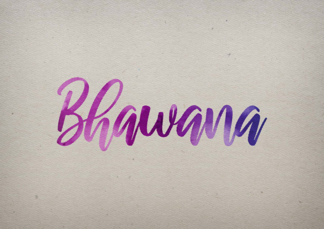 Free photo of Bhawana Watercolor Name DP