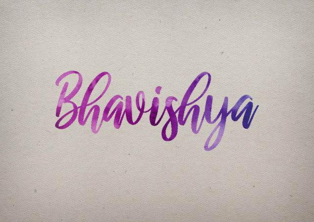 Free photo of Bhavishya Watercolor Name DP