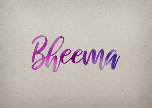 Free photo of Bheema Watercolor Name DP