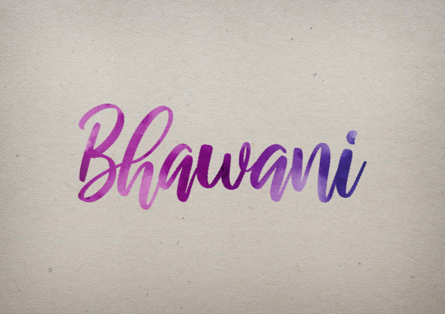 Free photo of Bhawani Watercolor Name DP