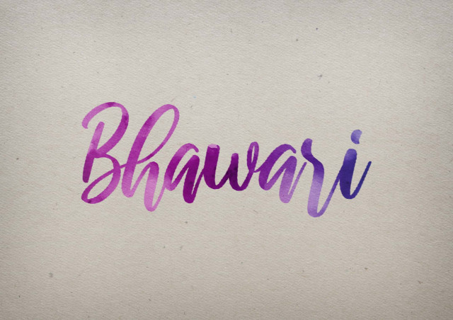 Free photo of Bhawari Watercolor Name DP