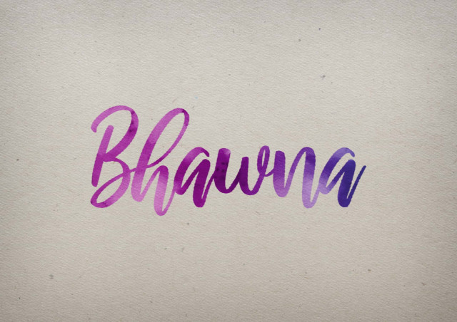 Free photo of Bhawna Watercolor Name DP