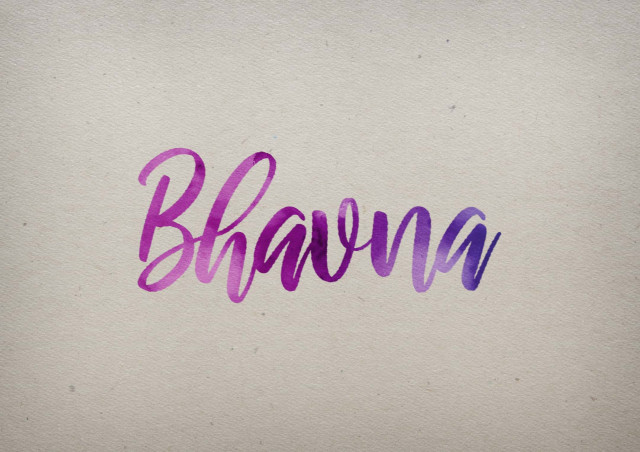 Free photo of Bhavna Watercolor Name DP