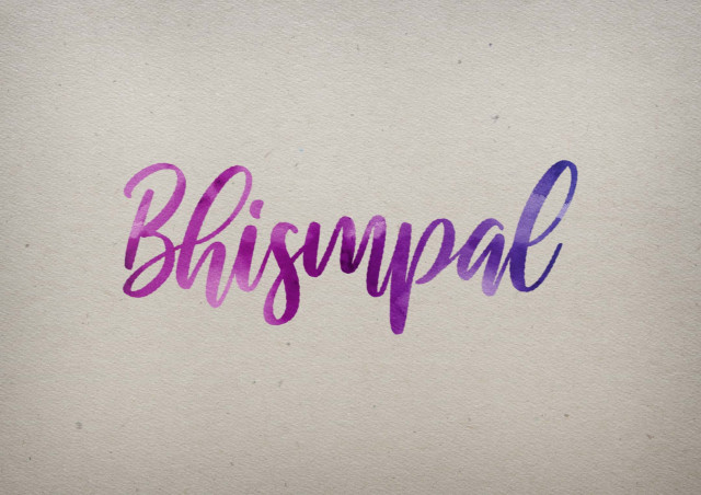 Free photo of Bhismpal Watercolor Name DP