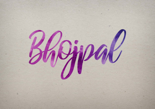 Free photo of Bhojpal Watercolor Name DP