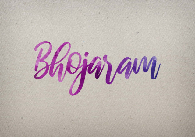 Free photo of Bhojaram Watercolor Name DP