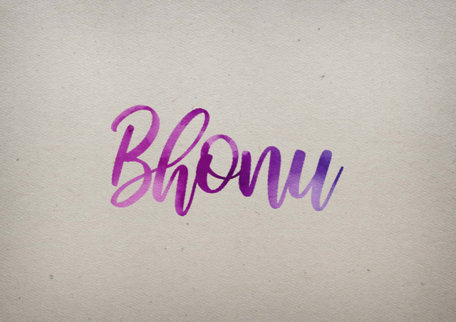 Free photo of Bhonu Watercolor Name DP